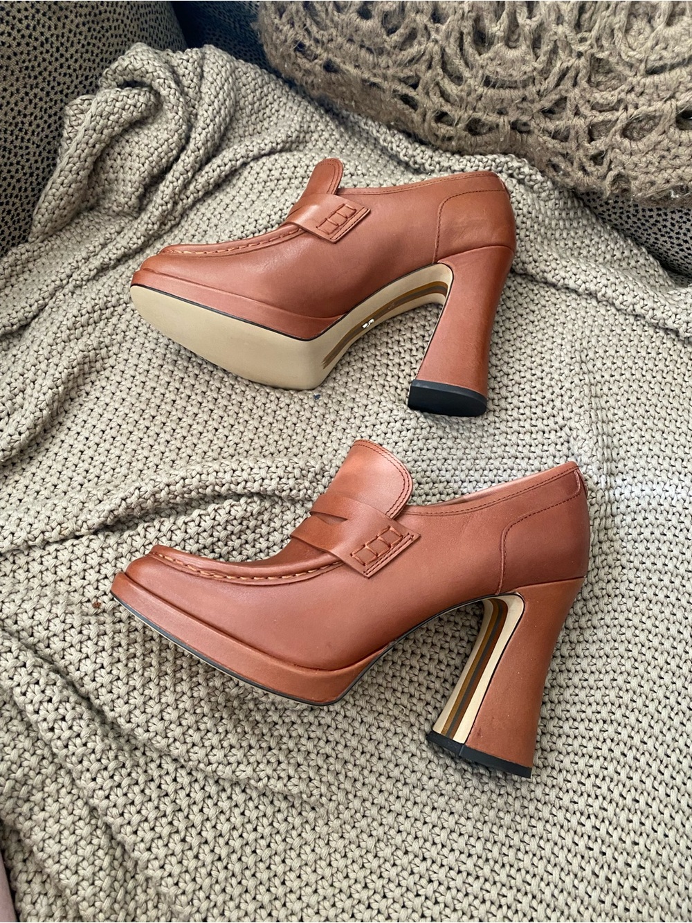 Sam Edelman Jeanette platform loafer mocha brown 8.5 NEW - Picture 3 of 5